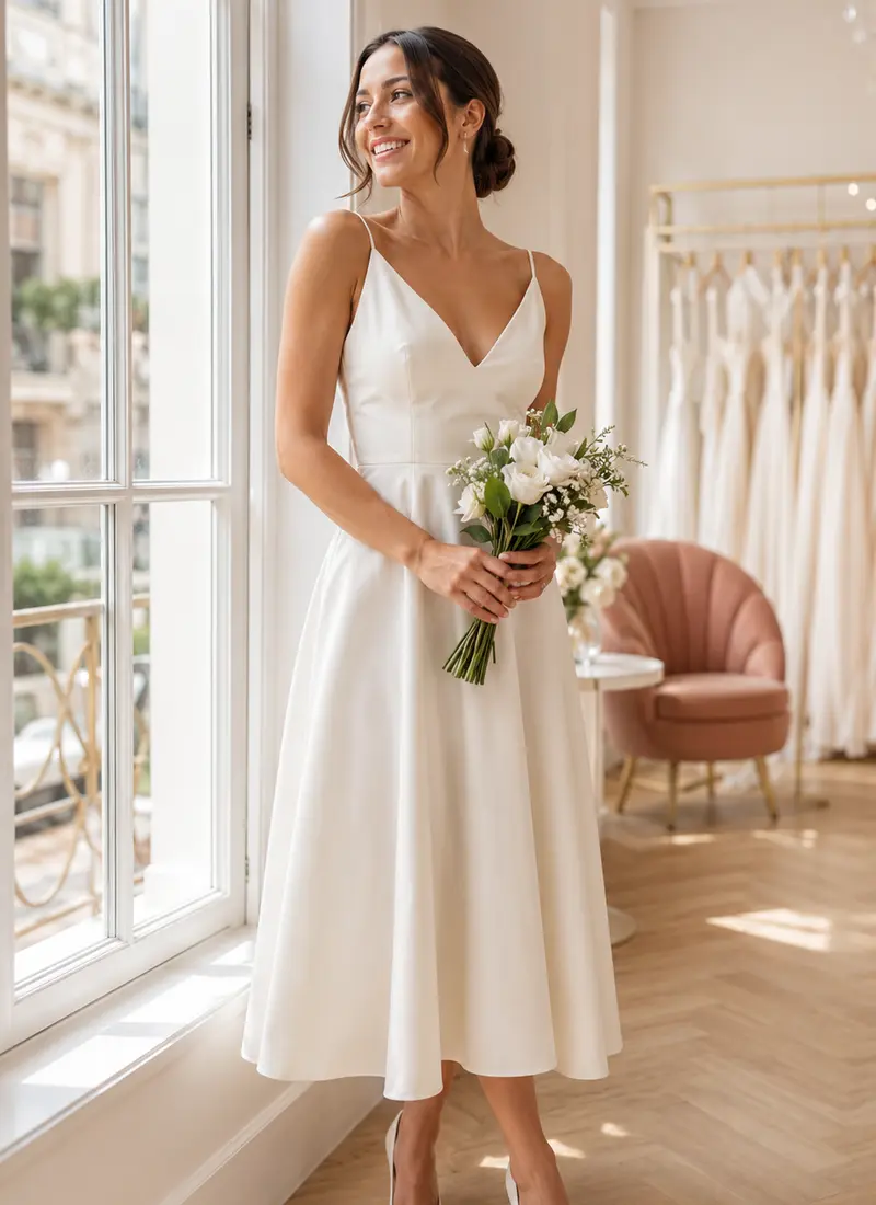 Modernes Standesamtkleid